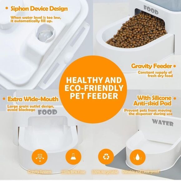 PED PAW Dogs and Cats Automatic Feeder and Water Set - Picture 2 of 7